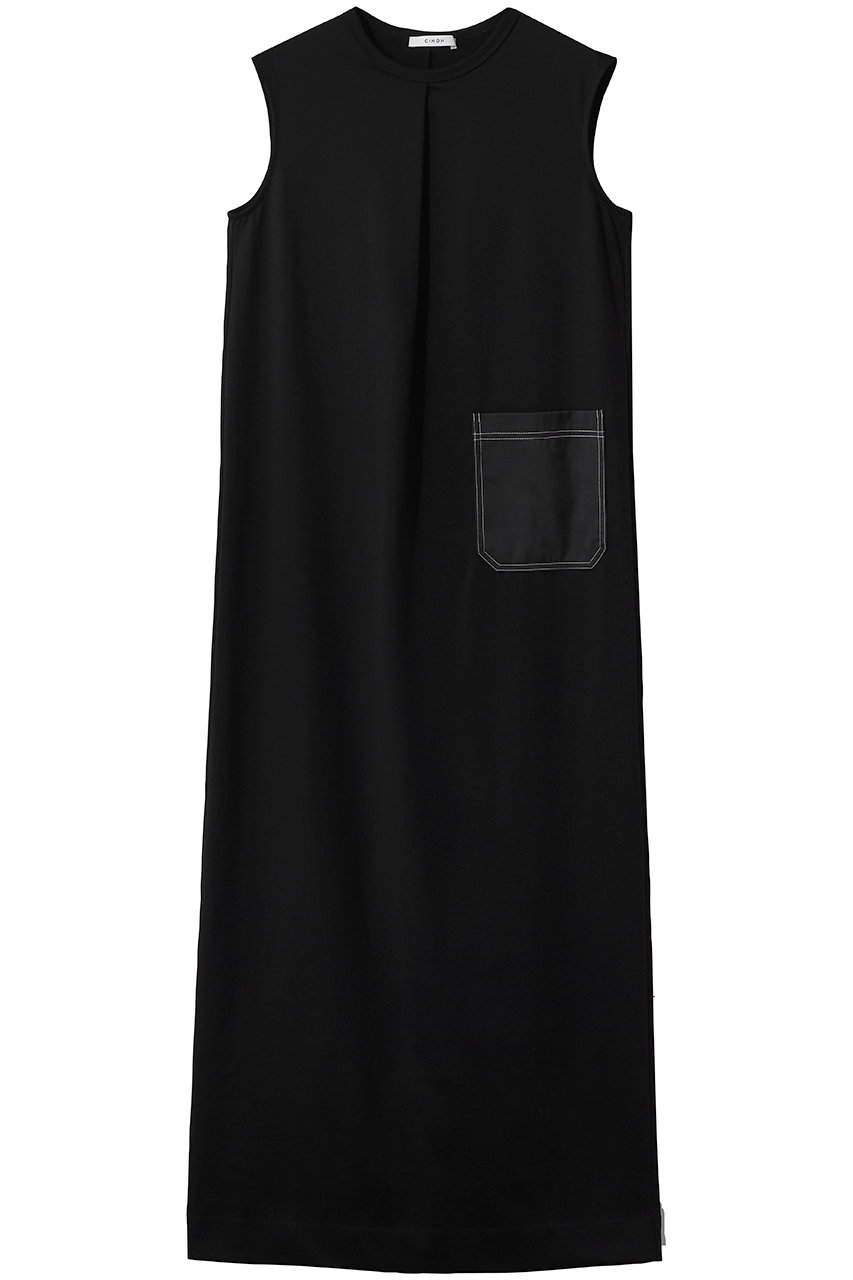 チノ/CINOHのREFINA ストラクチャード スリーブレス ドレス(ブラック/E-70-031)