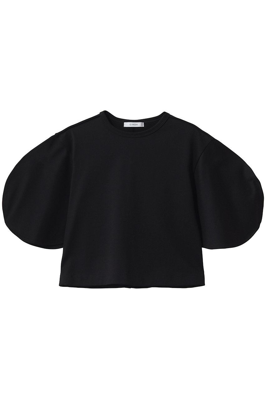 チノ/CINOHのREFINA enso 円相 クロップド プルオーバー(ブラック/E-40-032)