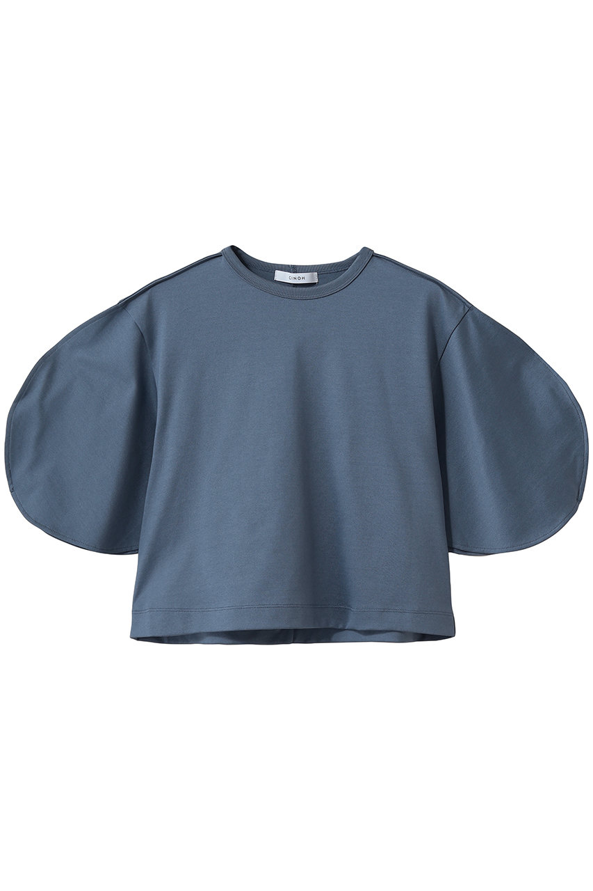 チノ/CINOHのREFINA enso 円相 クロップド プルオーバー(ブルー/E-40-032)