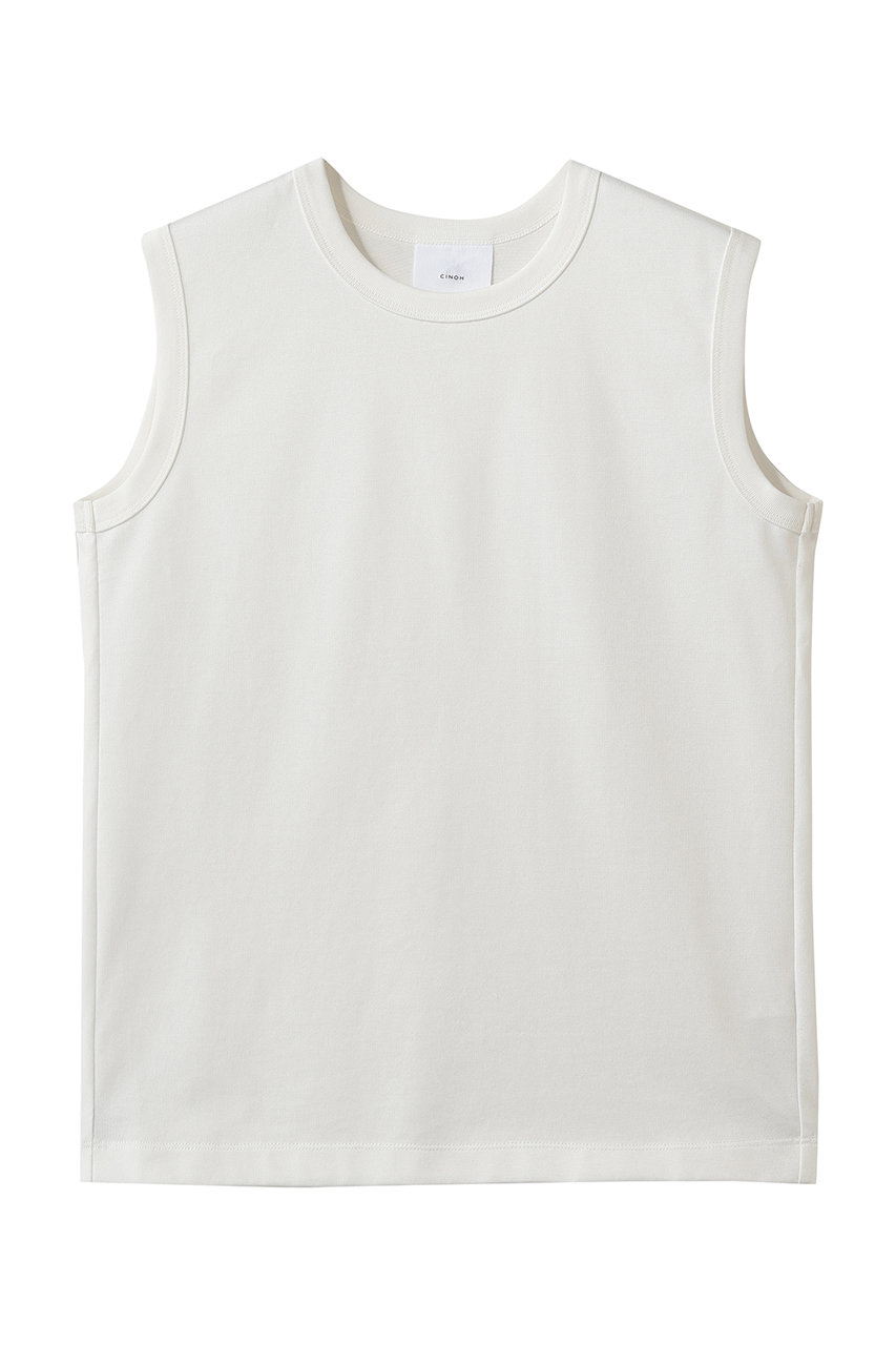 チノ/CINOHのREFINA ノースリーブ Tシャツ(オフホワイト/C-40-002)