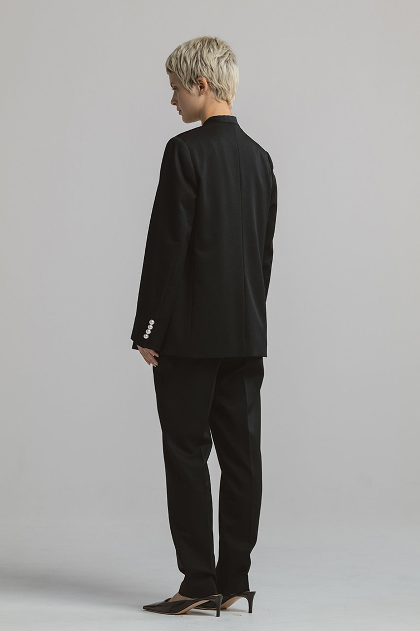 CINOH(チノ)｜【BLACK FORMAL】ノーカラー ジャケット/ブラック/パール