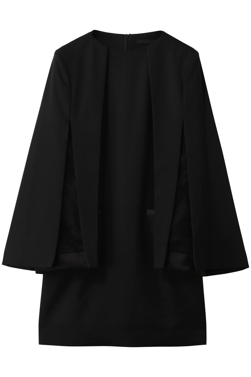 チノ/CINOHの【BLACK FORMAL】スリット スリーブ チュニックドレス(ブラック/BF-OP-012)