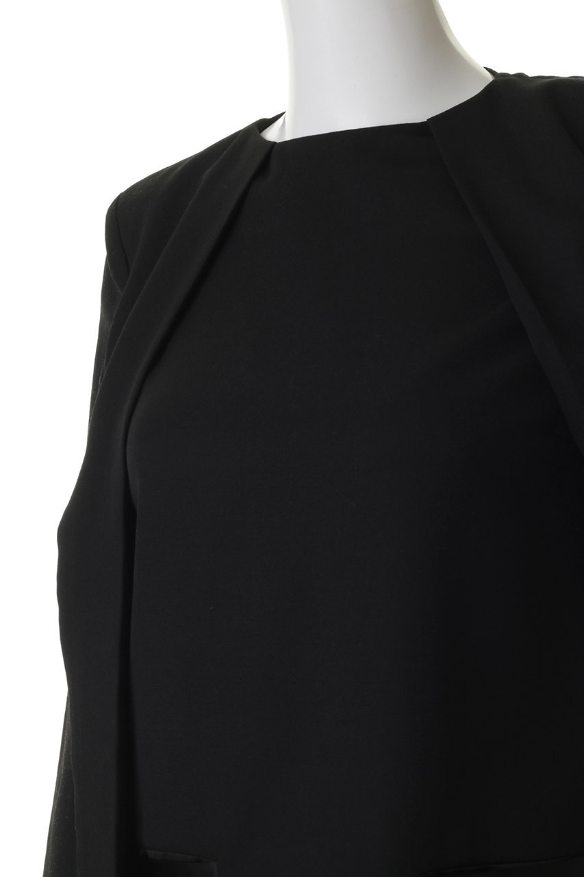 CINOH(チノ)｜【BLACK FORMAL】スリット スリーブ チュニックドレス
