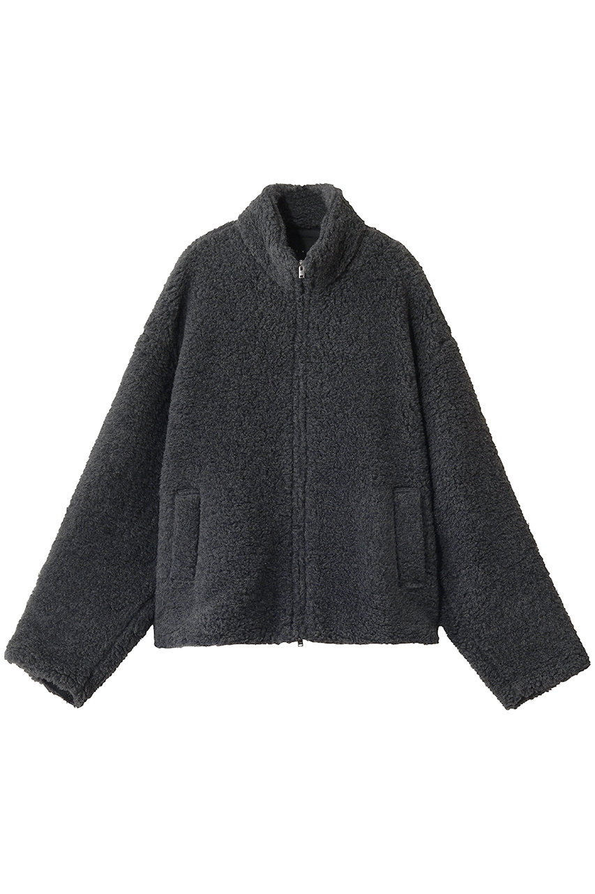 CINOH ボア ブルゾン (チャコールグレー, 44) チノ ELLE SHOP