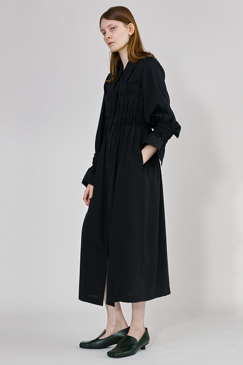 アキラナカ AKIRANAKA シャーリングシャツワンピース1