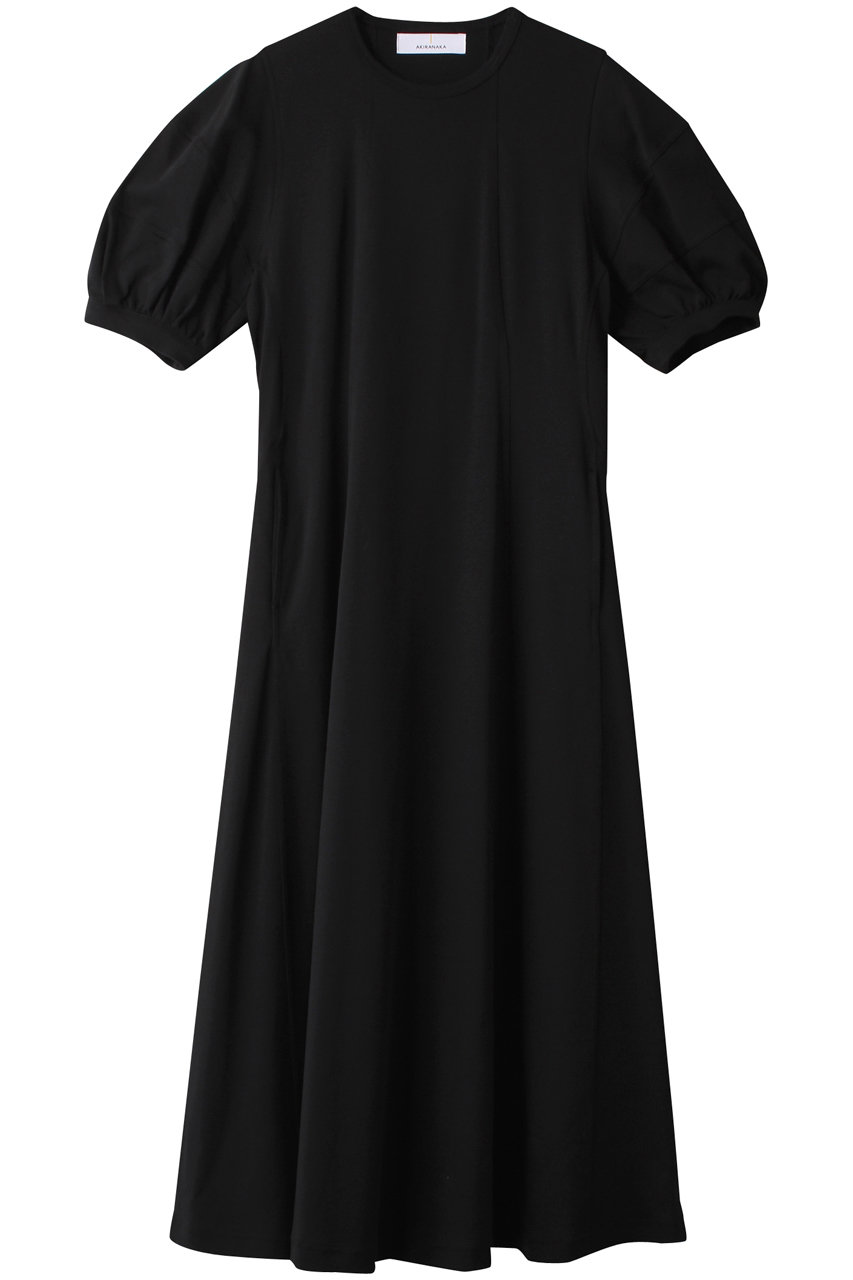 AKIRANAKA Lantan スリーブ ジャージー ドレス (ブラック, 1) アキラナカ ELLE SHOP