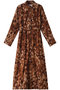Aix オリジナルプリント シャツ ドレス アキラナカ/AKIRANAKA ブラウン