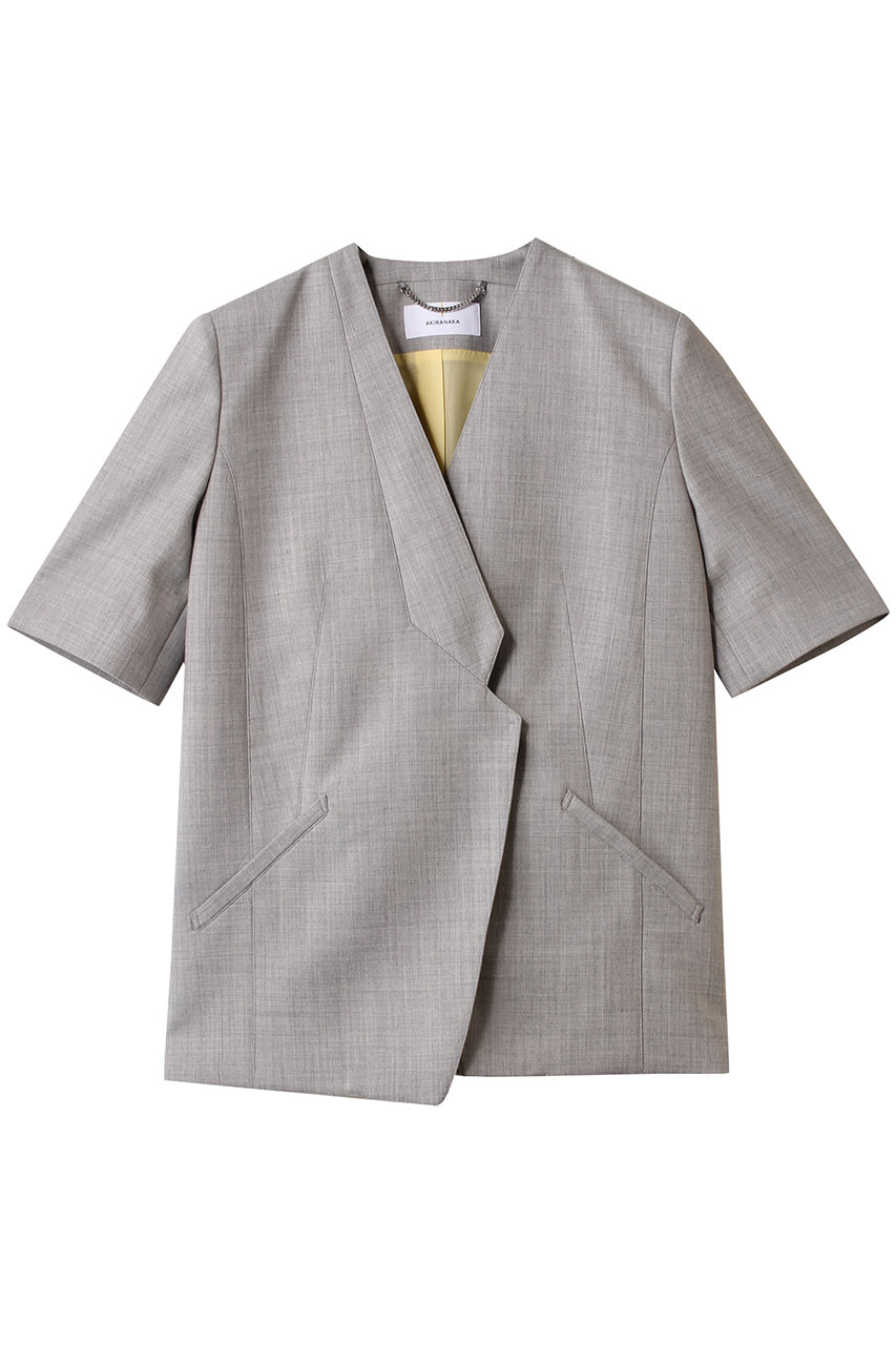 AKIRANAKA Amalia ハーフスリーブ ジャケット (グレー, 1) アキラナカ ELLE SHOP AKIRANAKA Amalia ハーフスリーブ ジャケット (グレー, 1) アキラナカ ELLE SHOP