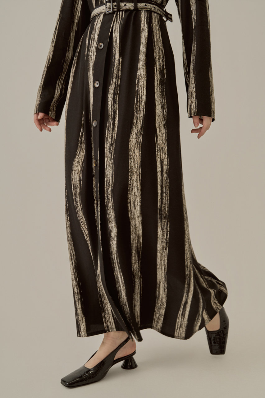 AKIRANAKA(アキラナカ)｜Stitch ストライプ ドレス/ブラック の通販