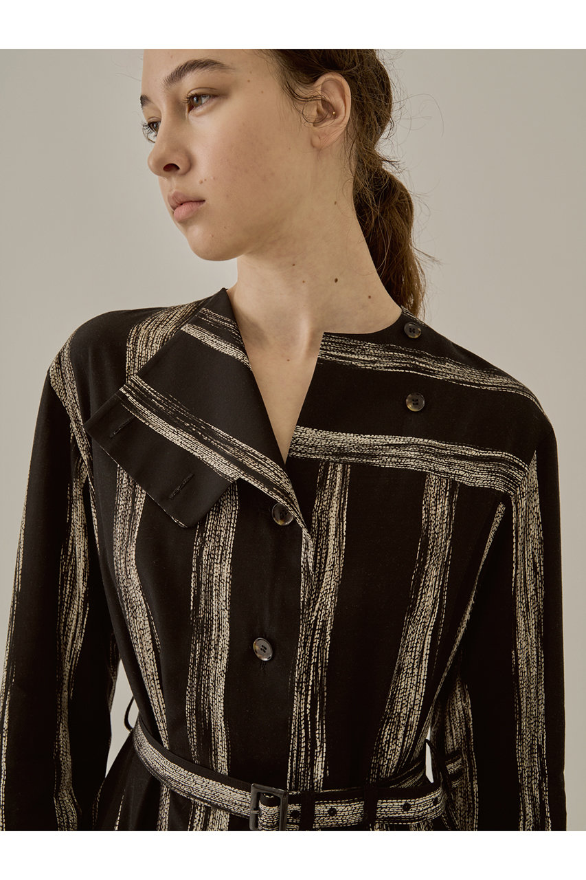 AKIRANAKA(アキラナカ)｜Stitch ストライプ ドレス/ブラック の通販