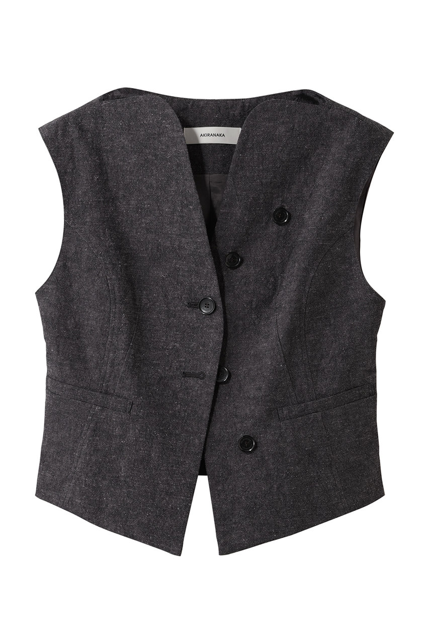 アキラナカ/AKIRANAKAのSesilia ベスト(ブラック/AR2626-WH)
