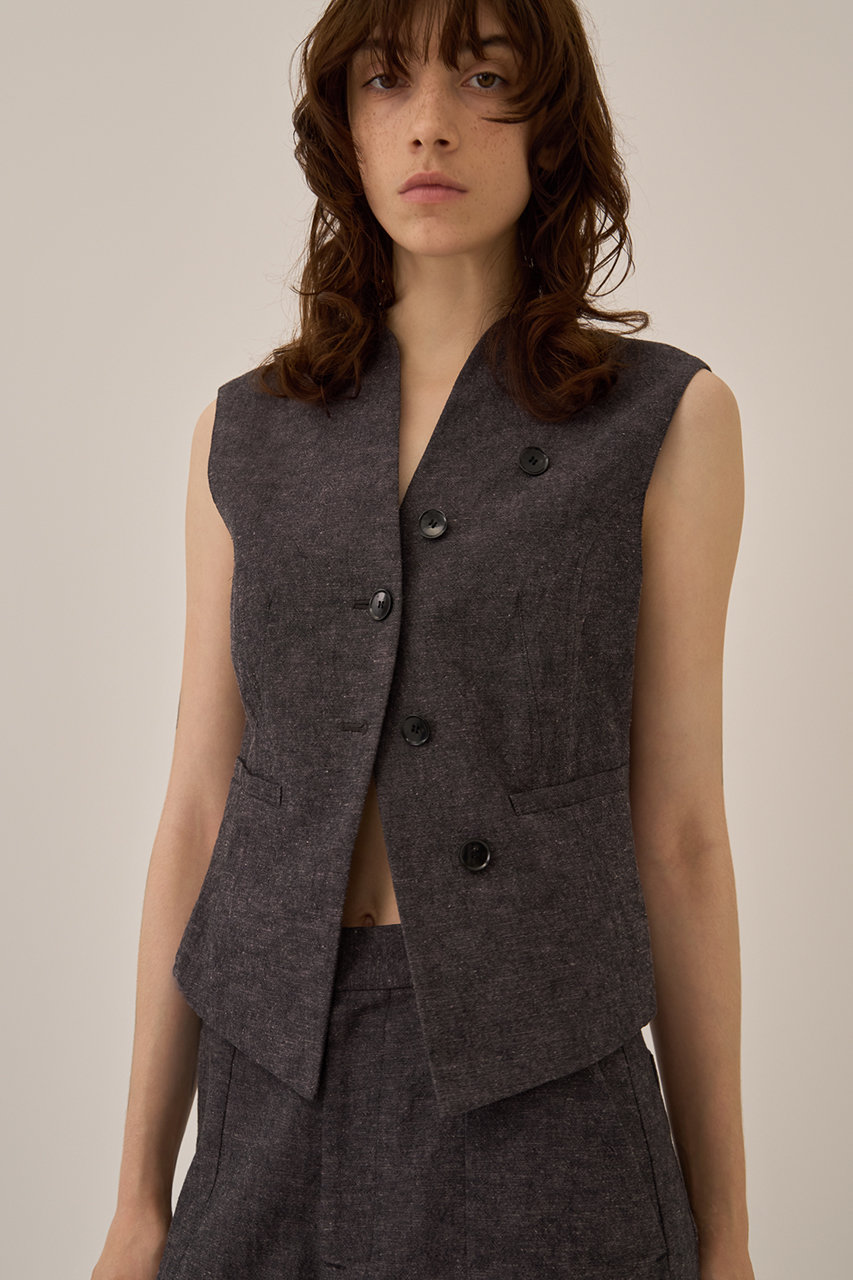 AKIRANAKA(アキラナカ)｜Sesilia ベスト/ブラック の通販｜ELLESHOP