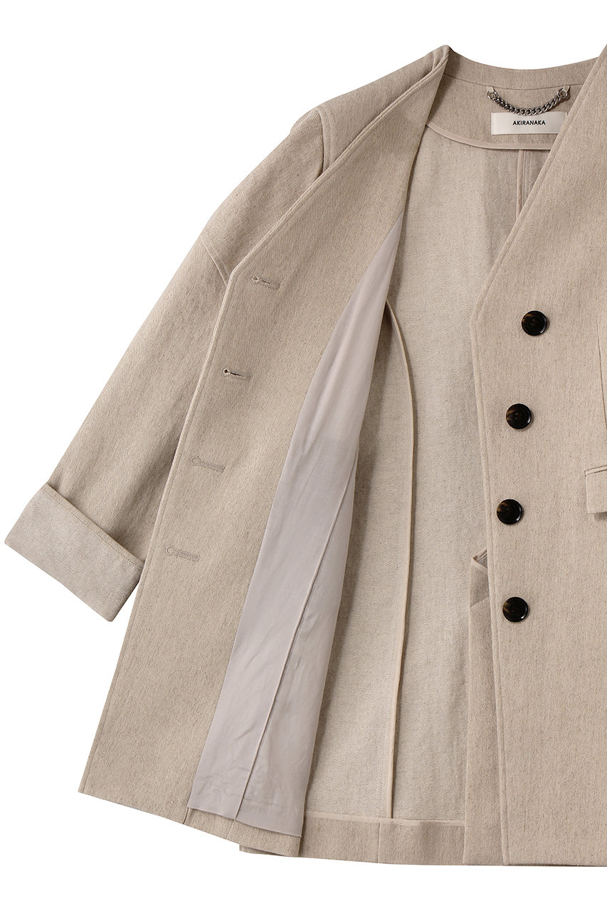 AKIRANAKA(アキラナカ)｜Helene コットンリネン ジャケット/ベージュ