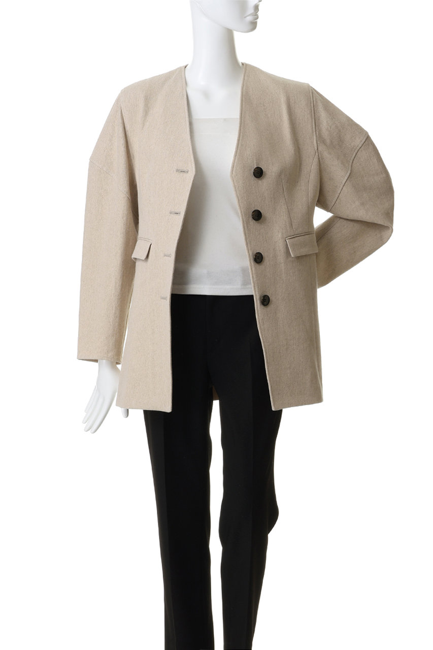 AKIRANAKA(アキラナカ)｜Helene コットンリネン ジャケット/ベージュ