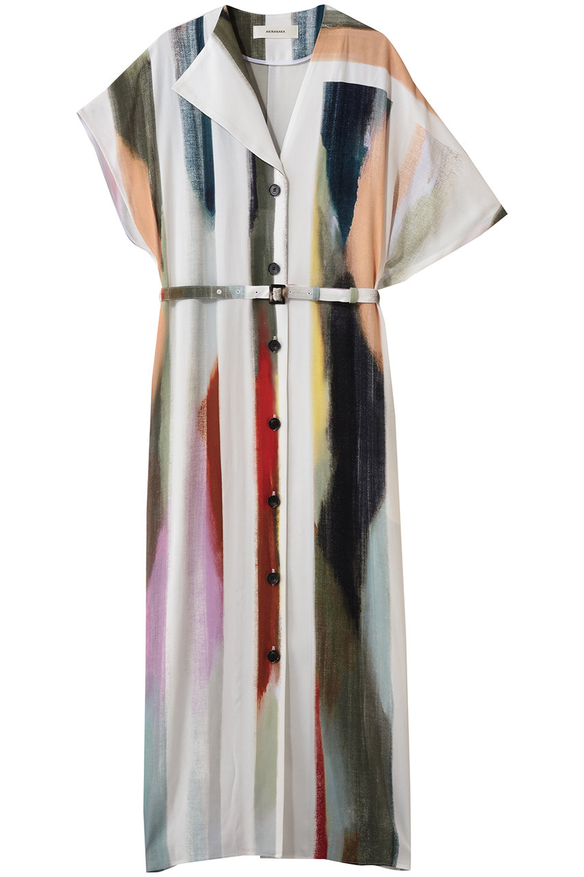 アキラナカ/AKIRANAKAのEmpty ストライプ ドレス(ホワイト/AR2643-WH)