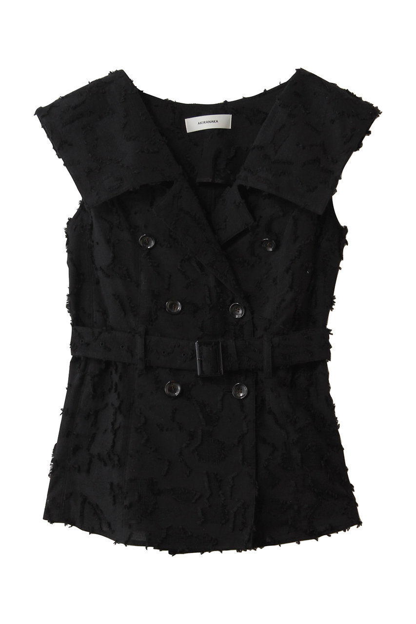 アキラナカ/AKIRANAKAのBlock フラワー シャツジレ(ブラック/AR2649-WH)