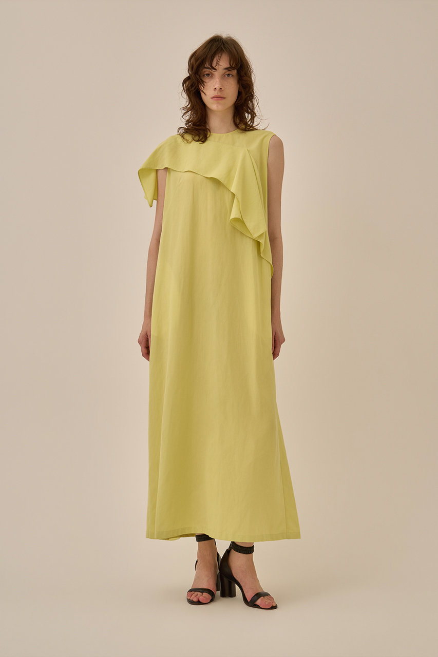 AKIRA NAKA ◆ 25SS ワンピース　イエロー AKIRANAKA(アキラナカ)｜Tea ドレープ パネル ドレス/イエロー の通販