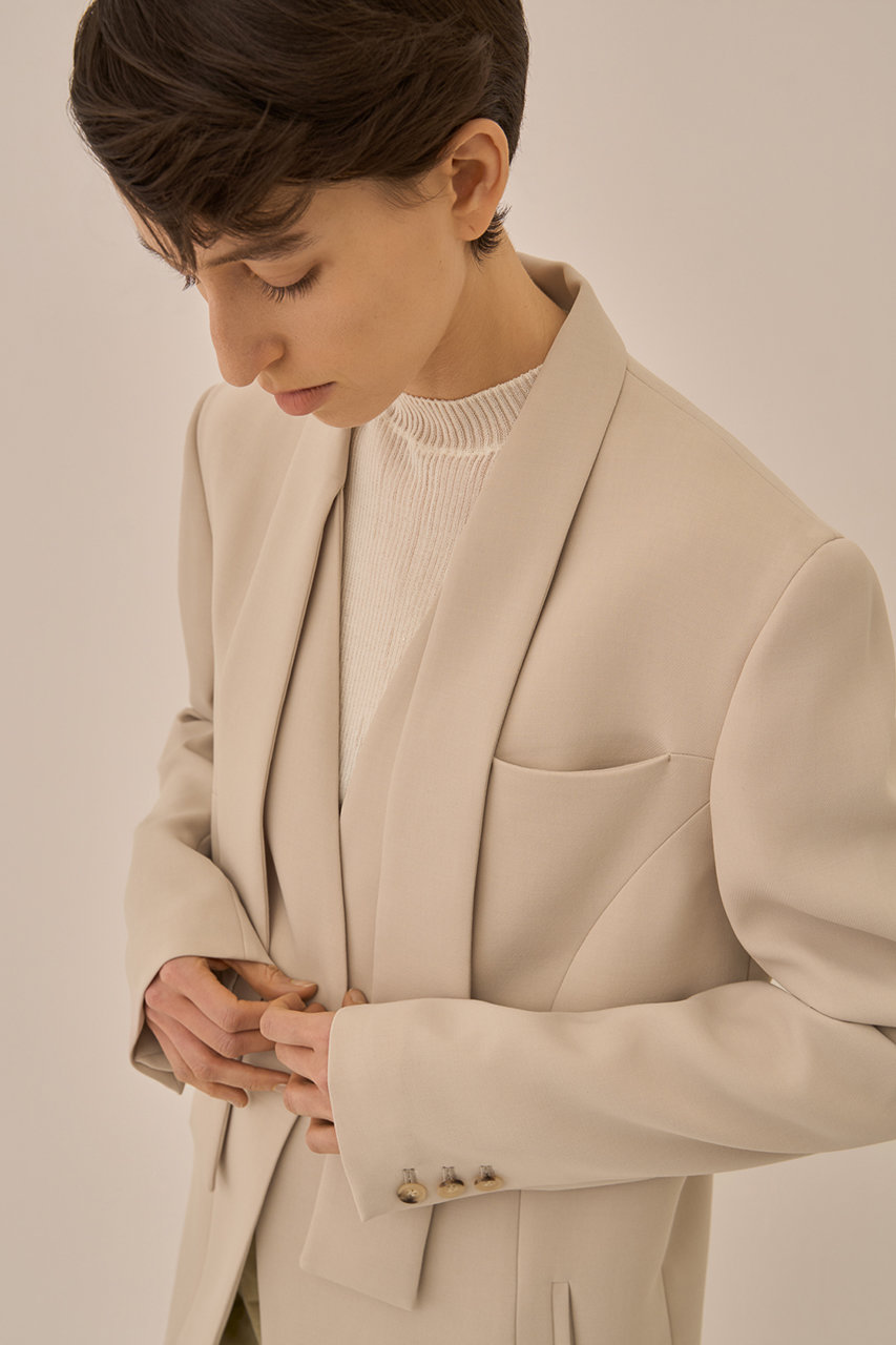 AKIRANAKA(アキラナカ)｜Tracy ジャケット/ベージュ の通販｜ELLESHOP