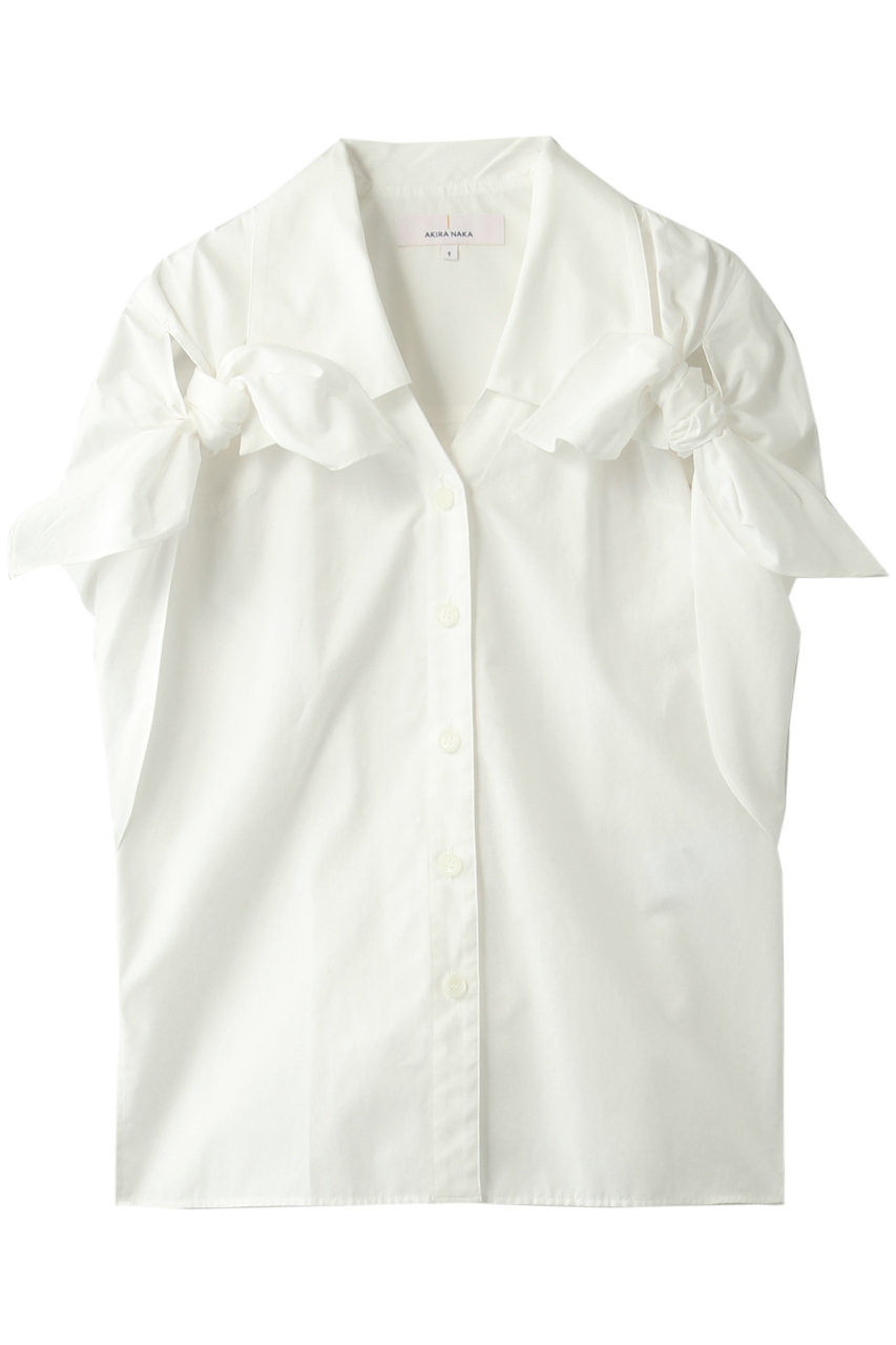 SALE 【50%OFF】 AKIRANAKA アキラナカ デザインスリーブ コットンシャツ ホワイト