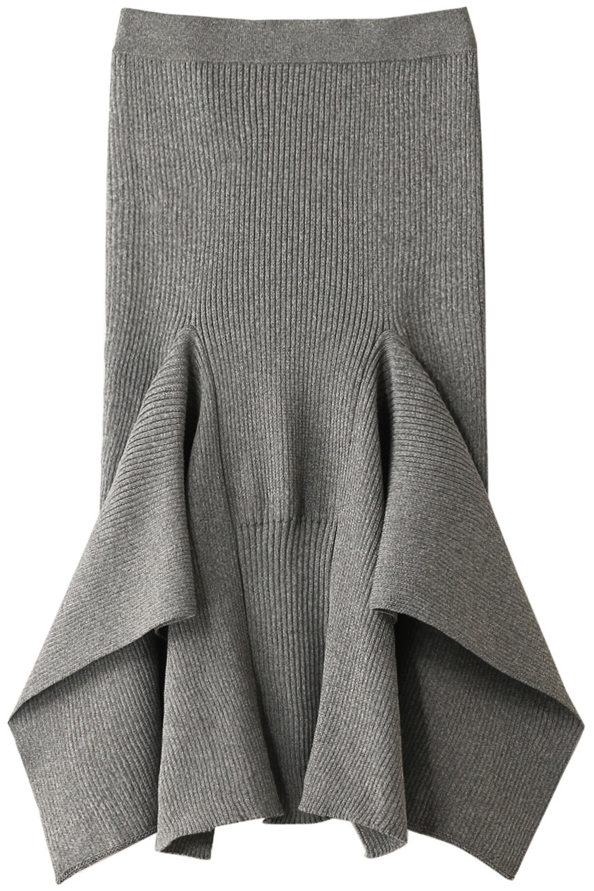 SALE 【50%OFF】 AKIRANAKA アキラナカ ドレープパネルリブスカート グレー