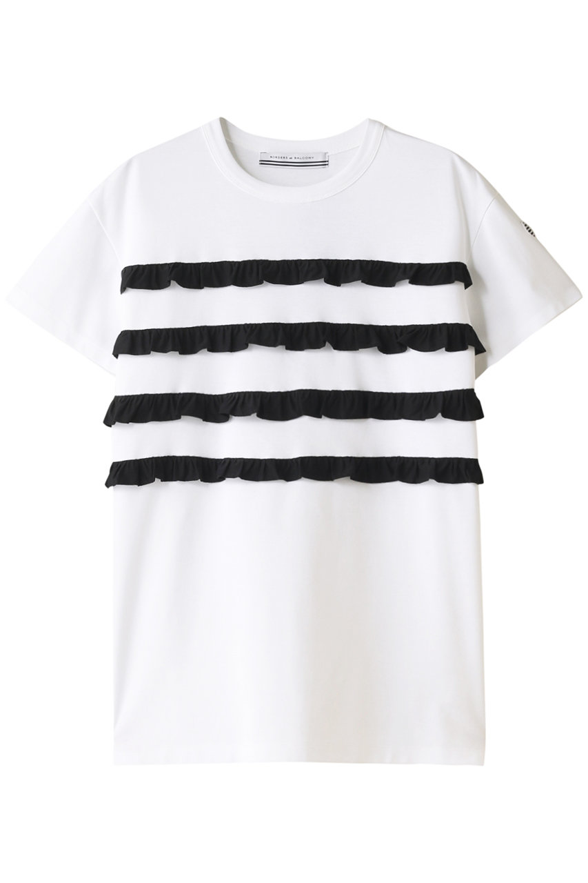BORDERS at BALCONY ボーダーズ アット バルコニー 【予約販売】サブリナTシャツ ホワイト×ブラック