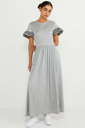 ボーダーズ アット バルコニー/BORDERS at BALCONYのラッフルマキシドレス