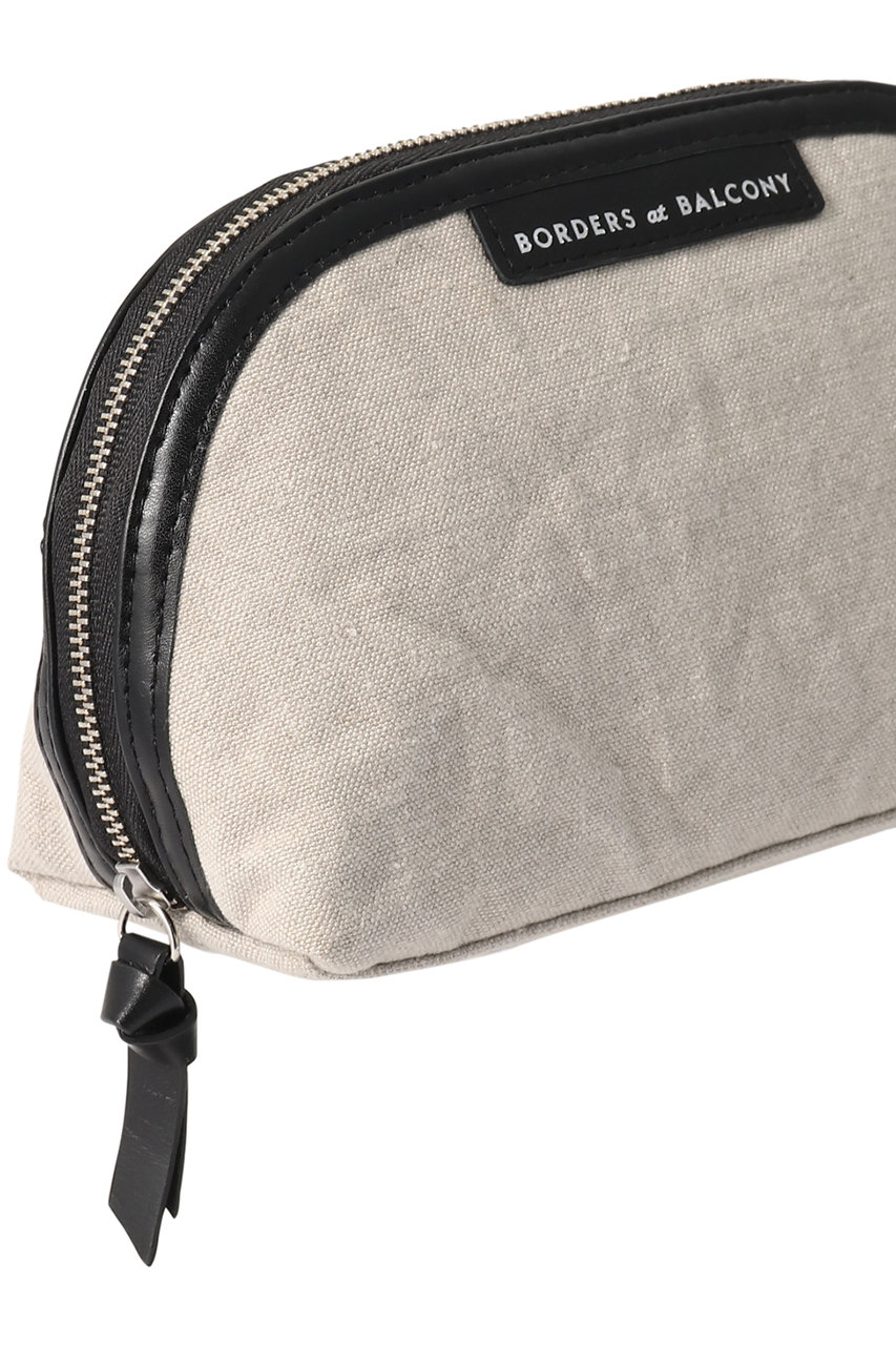 Borders At Balcony ボーダーズ アット バルコニー 麻キャンバスポーチ ブラック の通販 Elleshop エル ショップ Borders At Balcony ボーダーズ アット バルコニー 麻キャンバスポーチ ブラック の通販 Elleshop エル ショップ
