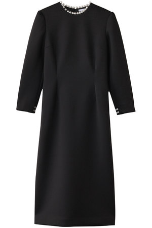 BORDERS at BALCONYボーダーズアットバルコニー　コート　36 黒 SATIN BLACK DRESS BD2421－3Eー36