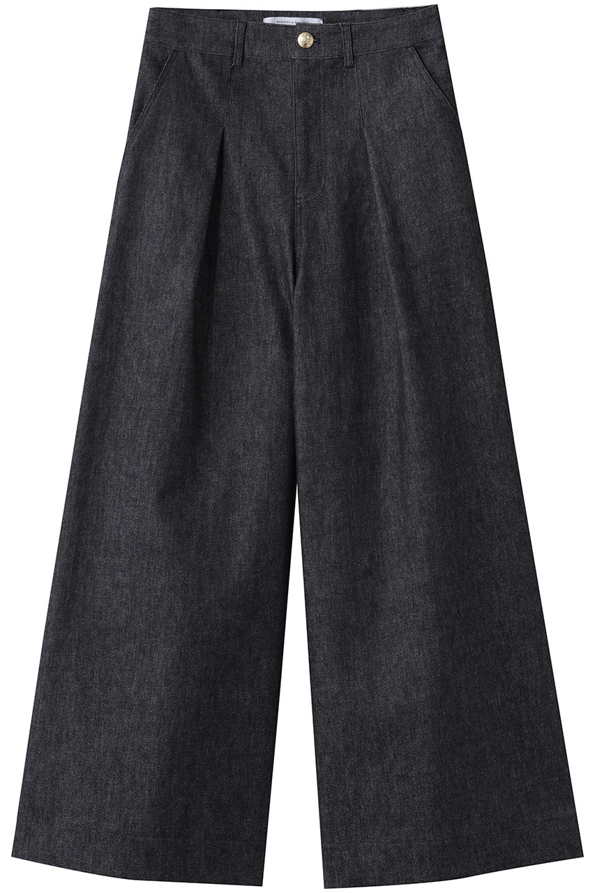 ボーダーズ アット バルコニー/BORDERS at BALCONYのデニムタックパンツ(インディゴ/BD2611-3G-05)