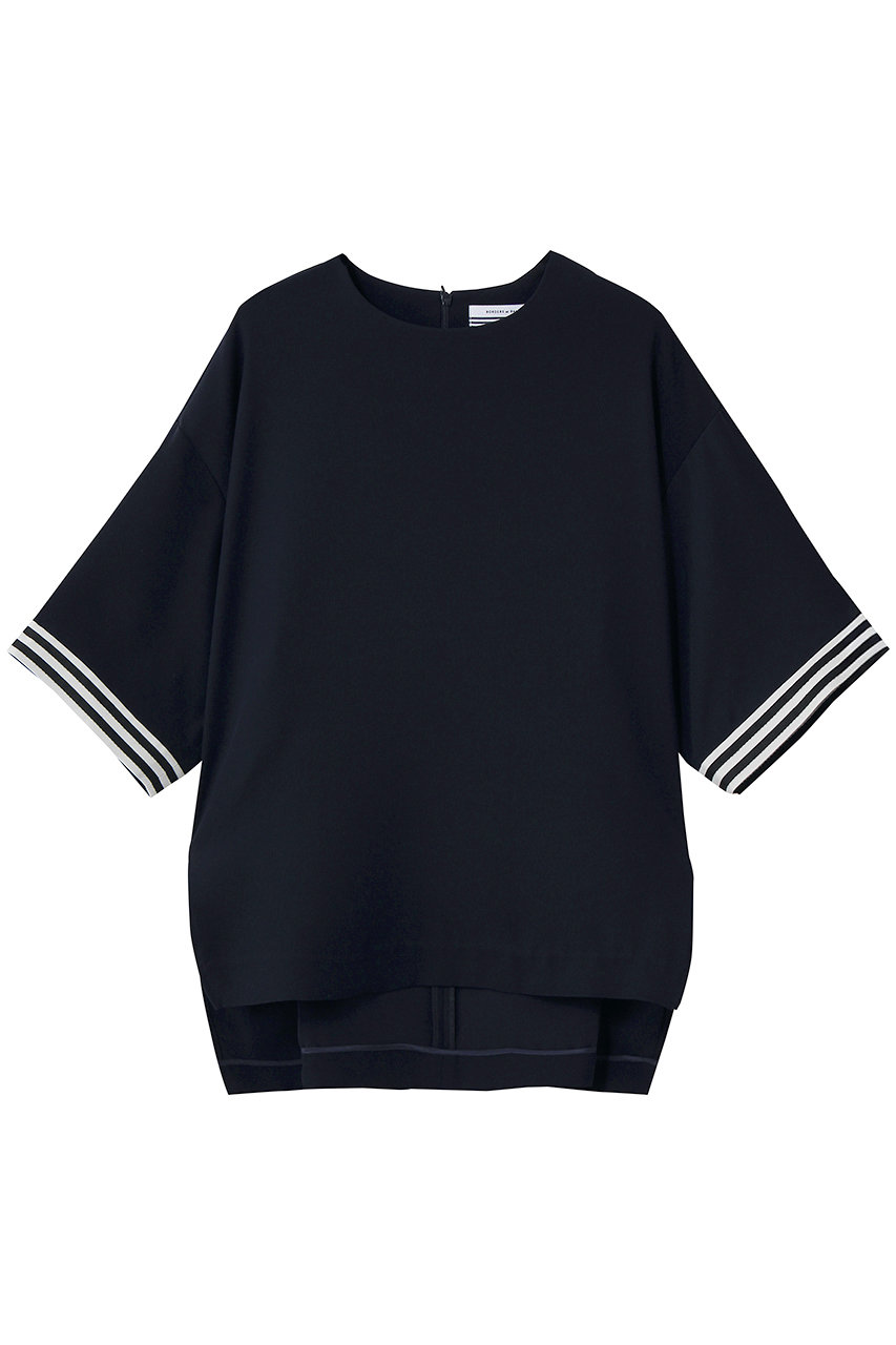 ボーダーズ アット バルコニー/BORDERS at BALCONYのツイルブラウス(ネイビー/BD2611-3C-24)