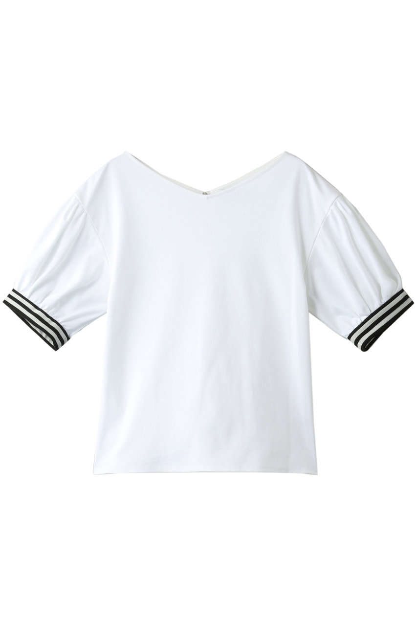 BORDERS at BALCONY ボーダーズ アット バルコニー タックスリーブTシャツ ホワイト