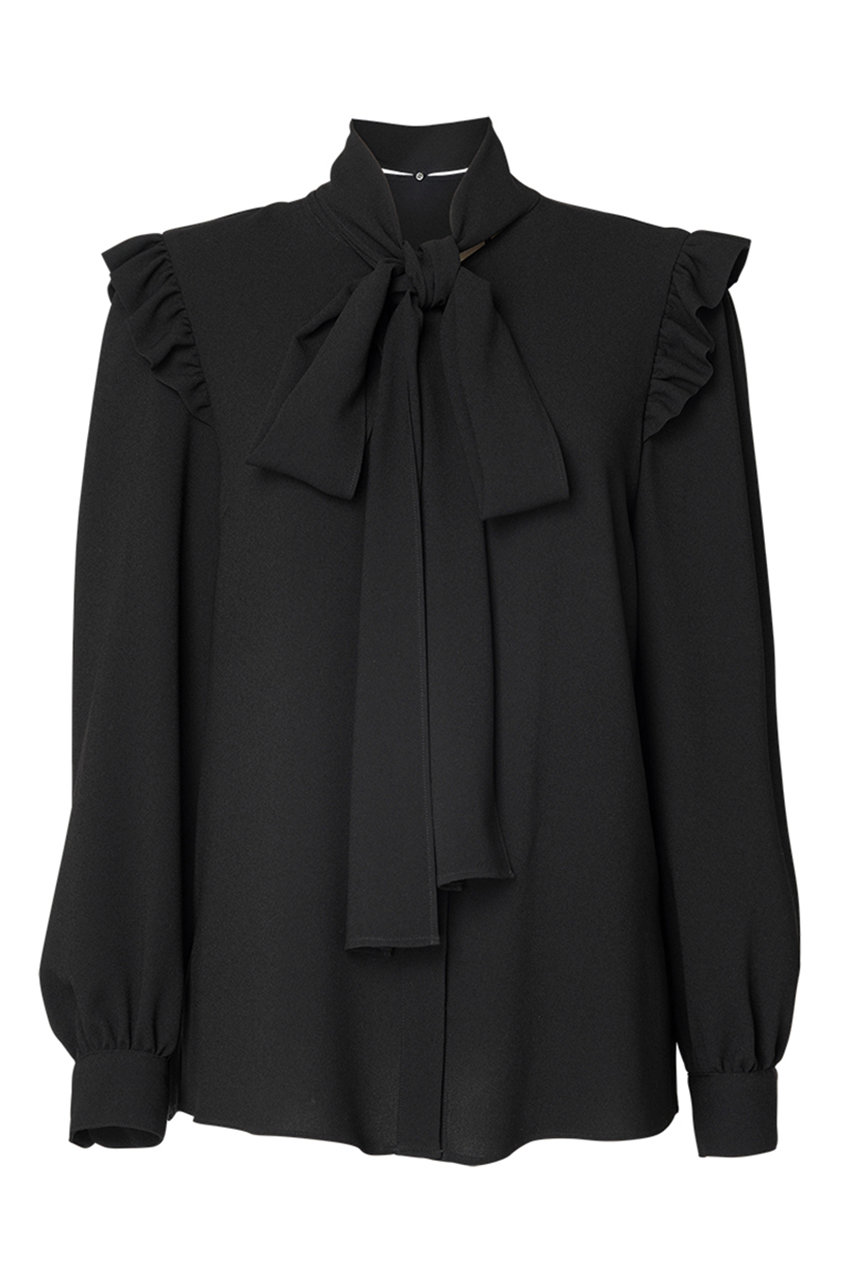 BORDERS at BALCONY ボウタイブラウス (ブラック, 38) ボーダーズ アット バルコニー ELLE SHOP BORDERS at BALCONY ボウタイブラウス (ブラック, 38) ボーダーズ アット バルコニー ELLE SHOP