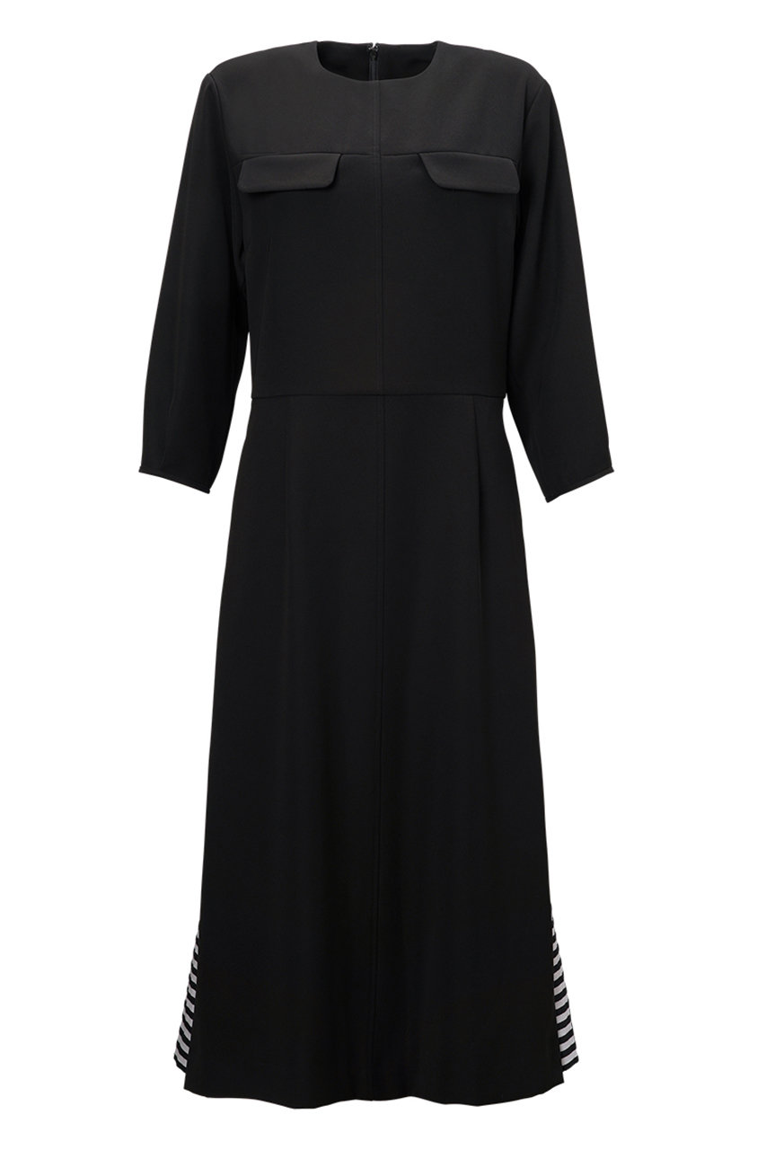 BORDERS at BALCONY サイドボーダードレス (ブラック, 36) ボーダーズ アット バルコニー ELLE SHOP BORDERS at BALCONY サイドボーダードレス (ブラック, 36) ボーダーズ アット バルコニー ELLE SHOP