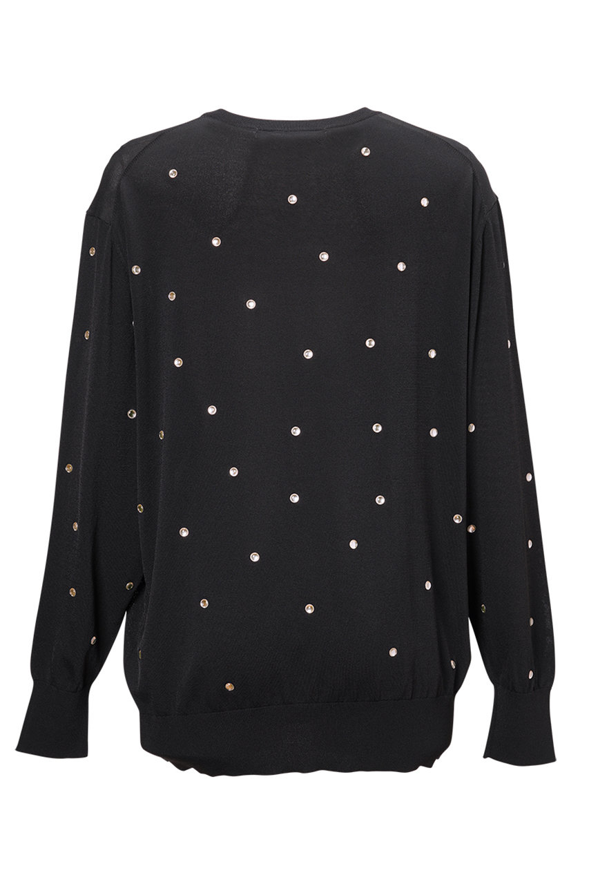 BORDERS at BALCONY 黒 長袖セーター36サイズ　ブラック BORDERS at BALCONY(ボーダーズ アット バルコニー)｜ホットフィックス