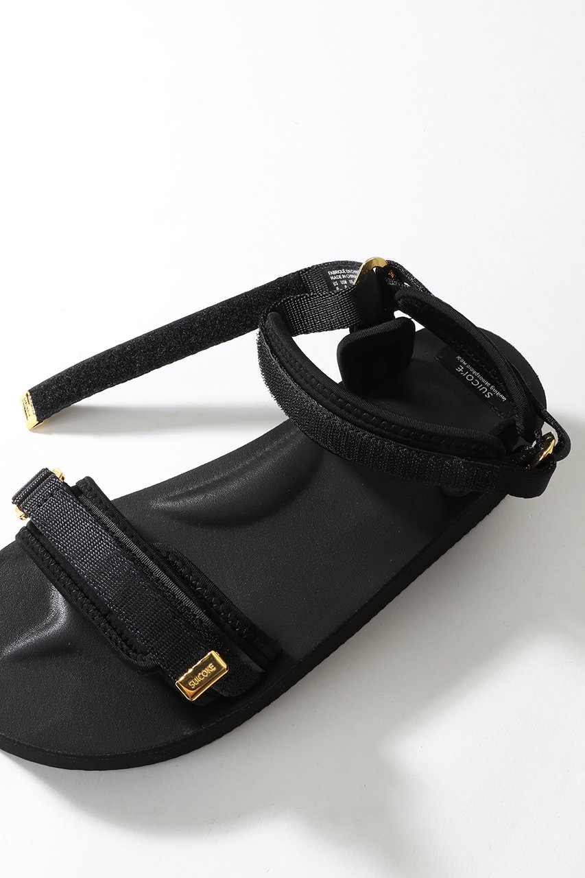 suicoke サンダル ブラック ゴールド 25cm SUICOKE(スイコック)｜CEL-W ストラップサンダル/ブラック の通販