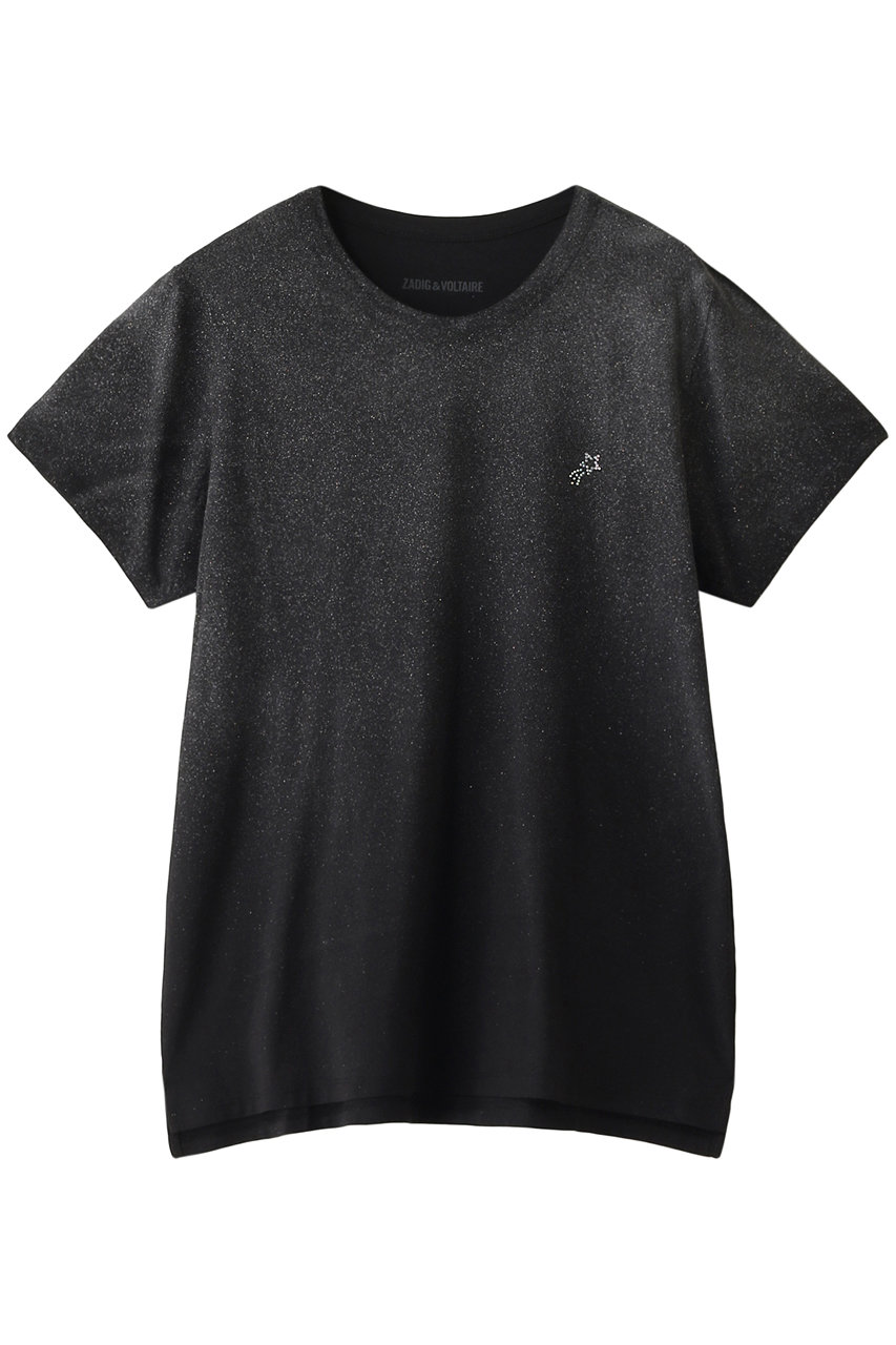 ZADIG & VOLTAIRE ザディグ エ ヴォルテール ARIA GLITTER Tシャツ ブラック