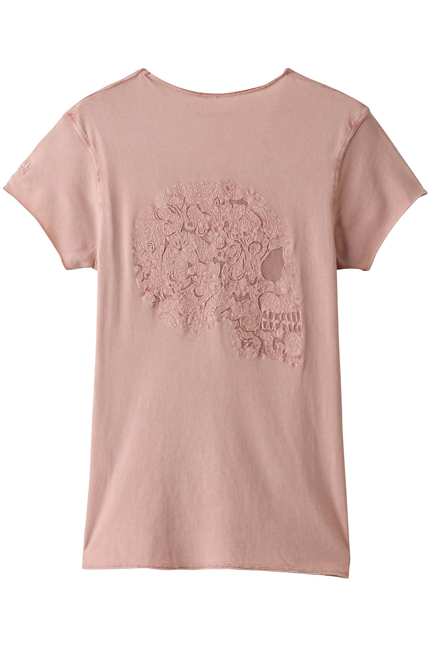 ZADIG & VOLTAIRE ザディグ エ ヴォルテール STORY FISHNET MANDALA SKULL Tシャツ ピンク