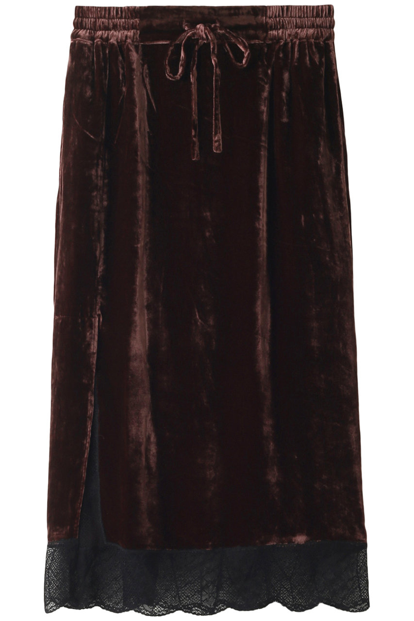 ZADIG & VOLTAIRE ザディグ エ ヴォルテール JILLIAN VELVET SKIRT スカート ボルドー