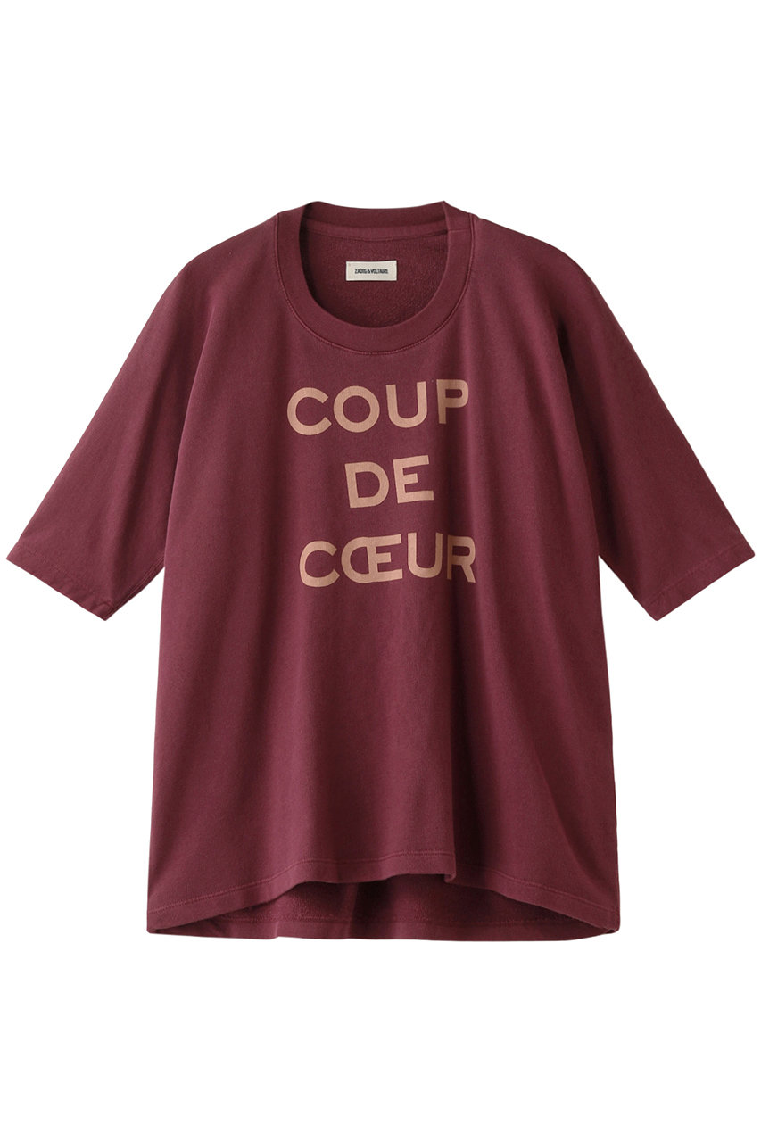 Zadig Voltaire ザディグ エ ヴォルテール Portland Coup De Coeur Short Sleeved ハーフスリーブスウェット ボルドー 雑記帳