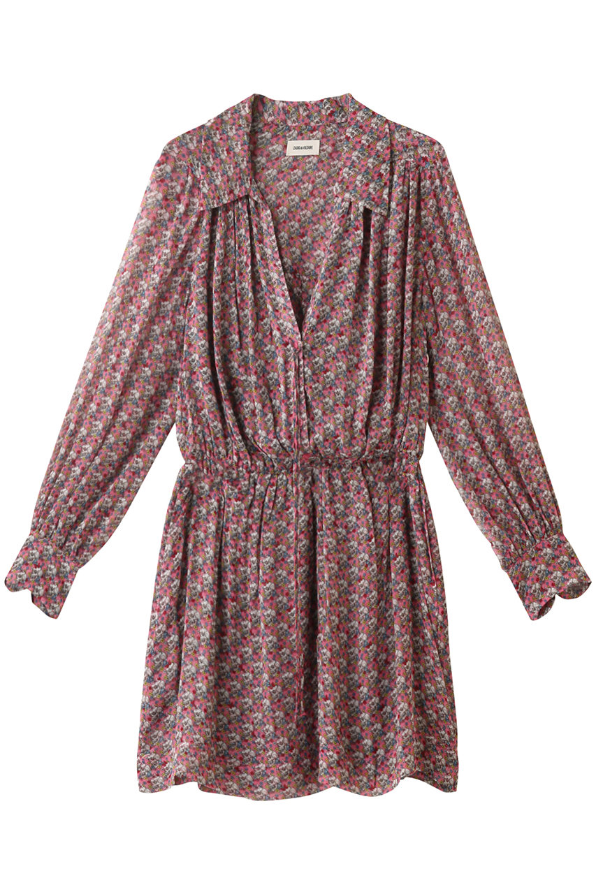 ZADIG & VOLTAIRE ザディグ エ ヴォルテール REEVAS MOUSSELINE TDM ROBE COURTE ワンピース ピンク