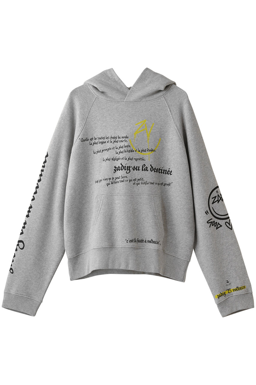 ZADIG & VOLTAIRE ザディグ エ ヴォルテール GEORGY MULTICUSTO VOLTAIRE HAPPY HOODIE COTON PRI ニット グレーメランジ