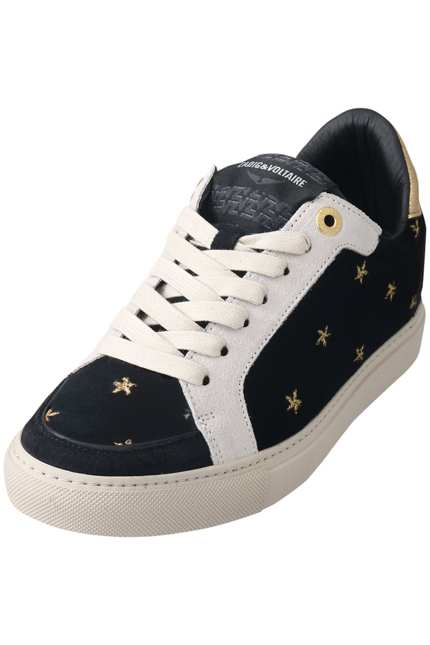 ZADIG & VOLTAIRE ザディグ エ ヴォルテール ZV1747 BOARD - STARS VELVET シューズ ブラック