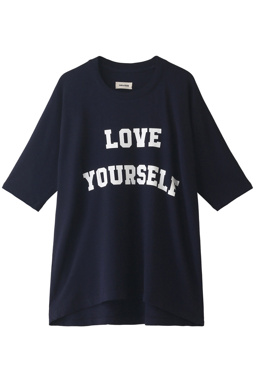 ZADIG & VOLTAIRE ザディグ エ ヴォルテール PORTLAND LOVE YOURSELF CO/MODAL SWEATSHIRT ニット ダークネイビー