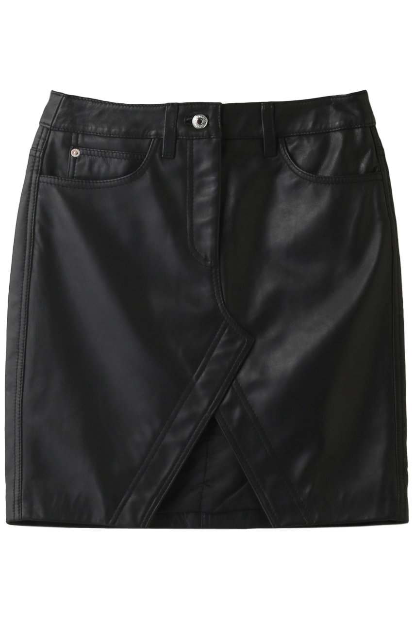 ZADIG & VOLTAIRE ザディグ エ ヴォルテール JEU LEATHER SKIRT 皮革スカート ブラック