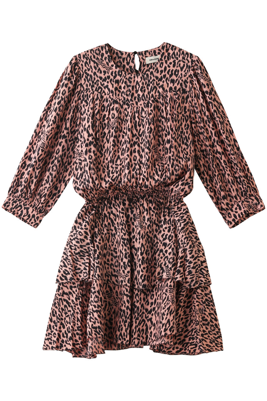 ZADIG & VOLTAIRE ザディグ エ ヴォルテール ROOKA SQUELETON JAC LEO IKAT DRESS ワンピース ピンク