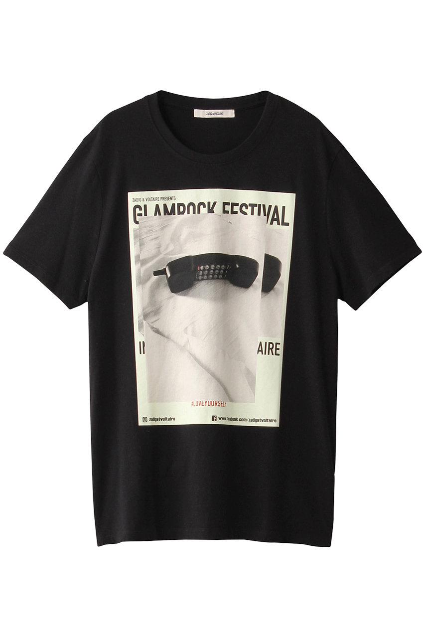 ZADIG & VOLTAIRE ザディグ エ ヴォルテール メンズ（MENS）TED PHOTOPRINT T-SHIRT Tシャツ ブラック