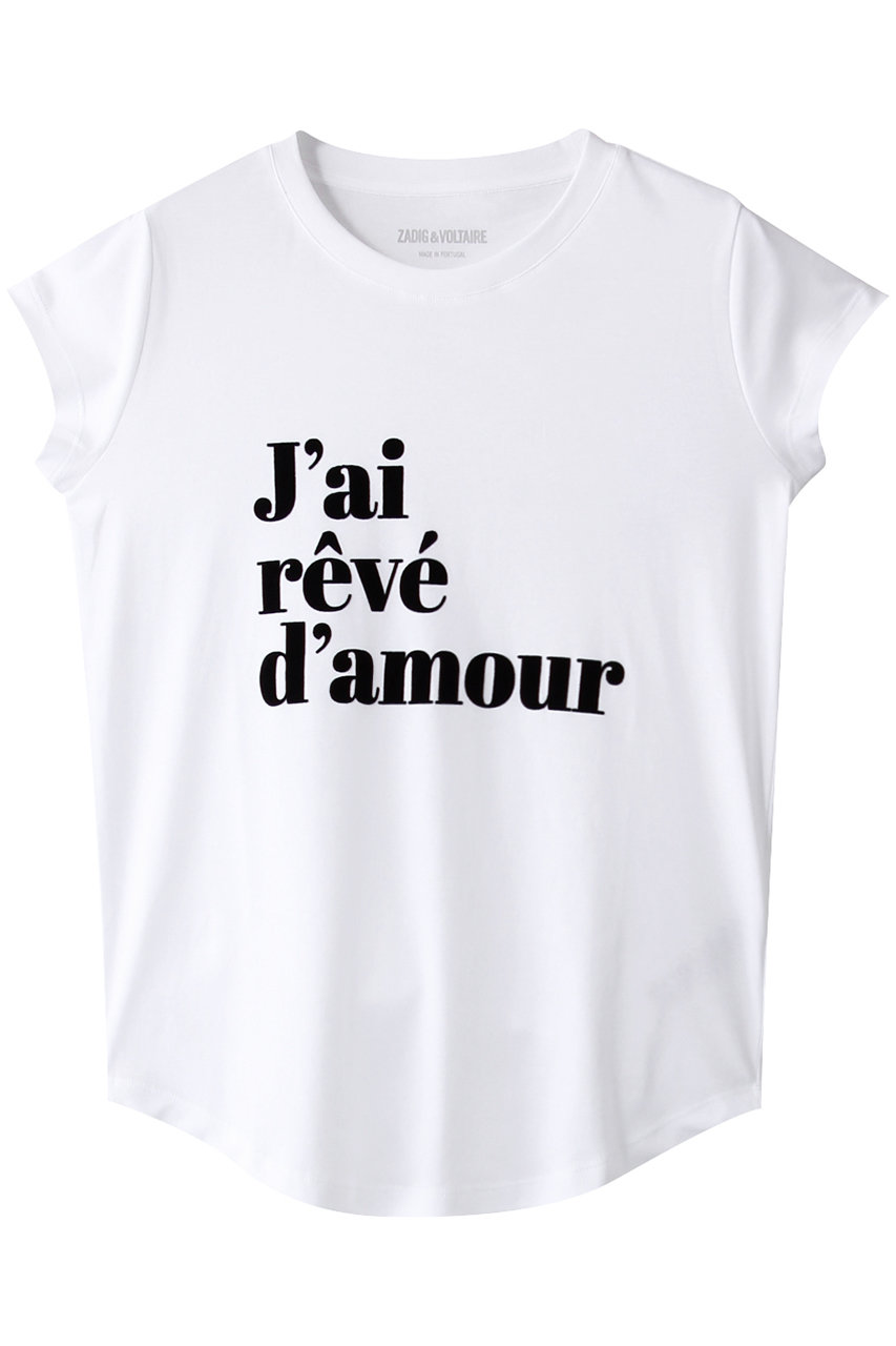 ZADIG & VOLTAIRE ザディグ エ ヴォルテール WOOP J AI REVE D AMOUR T-SHIRT Tシャツ ホワイト