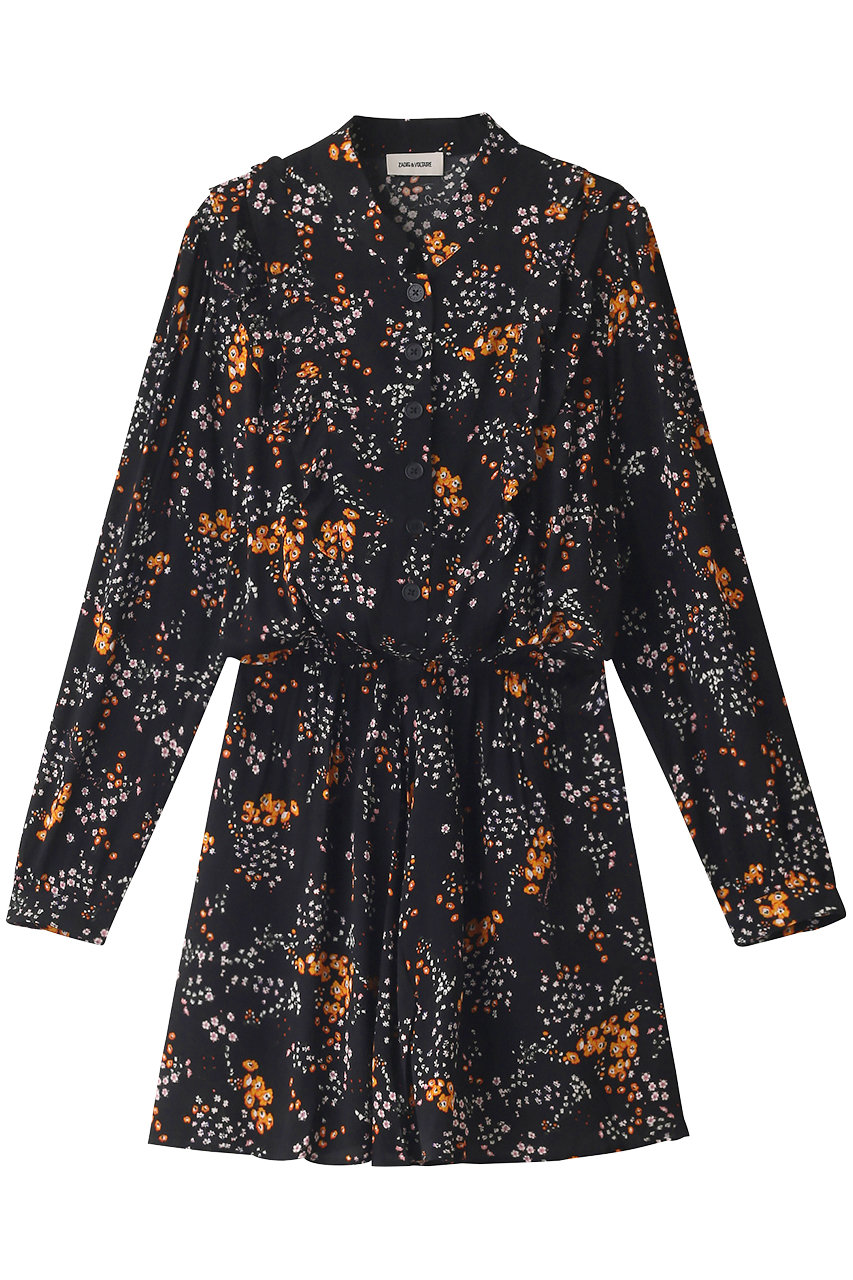 ZADIG & VOLTAIRE ザディグ エ ヴォルテール ROJO SPARK FLOWERS ROBE COURTE ワンピース ブラック