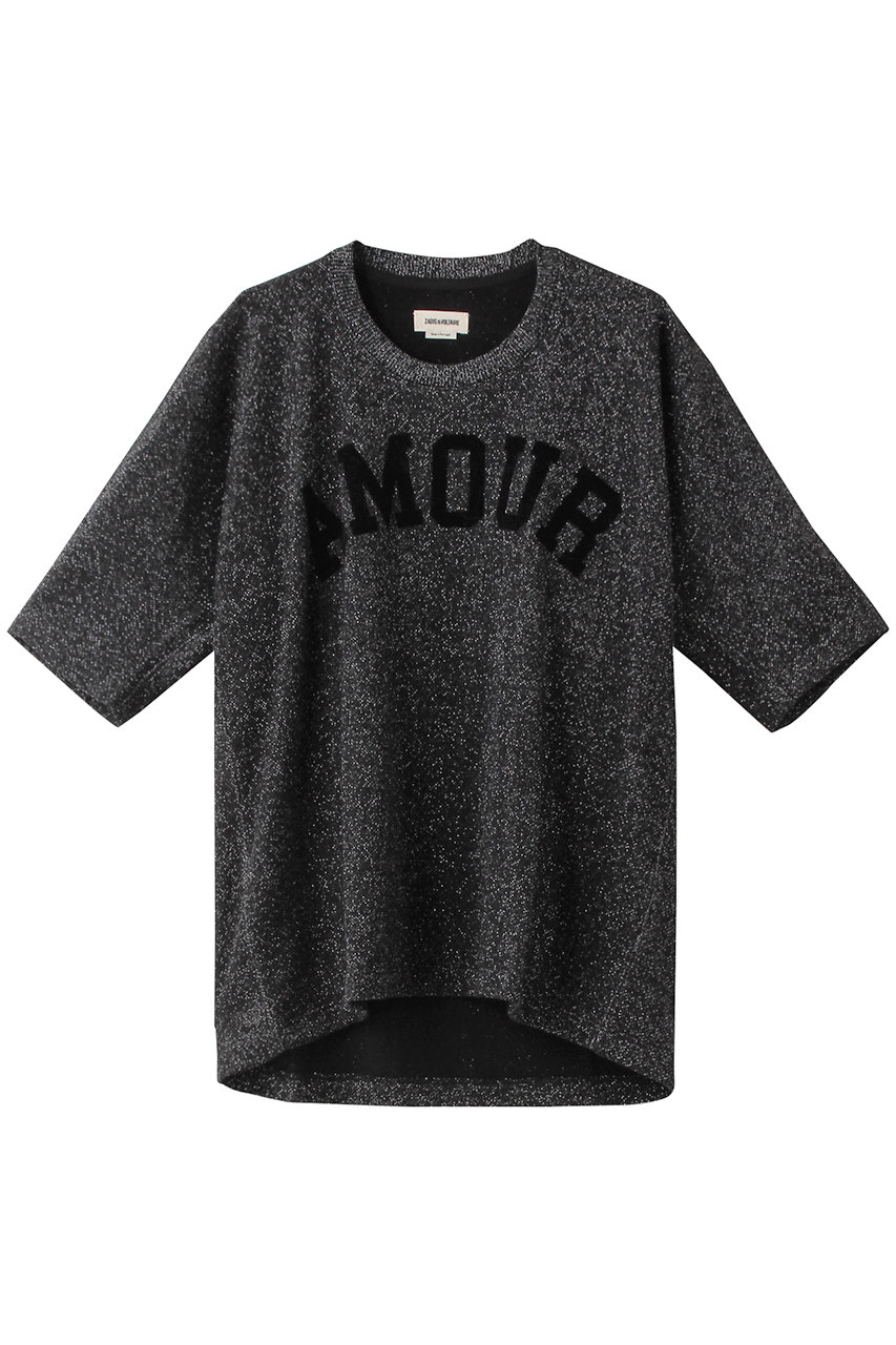 ZADIG & VOLTAIRE ザディグ エ ヴォルテール PORTLAND AMOUR GLITTER SWEATSH ニット ブラック