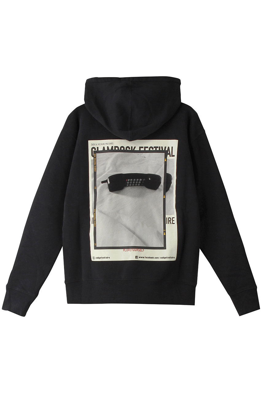 ZADIG & VOLTAIRE ザディグ エ ヴォルテール SPENCER PHOTOPRINT HOODIE MOLL ニット ブラック